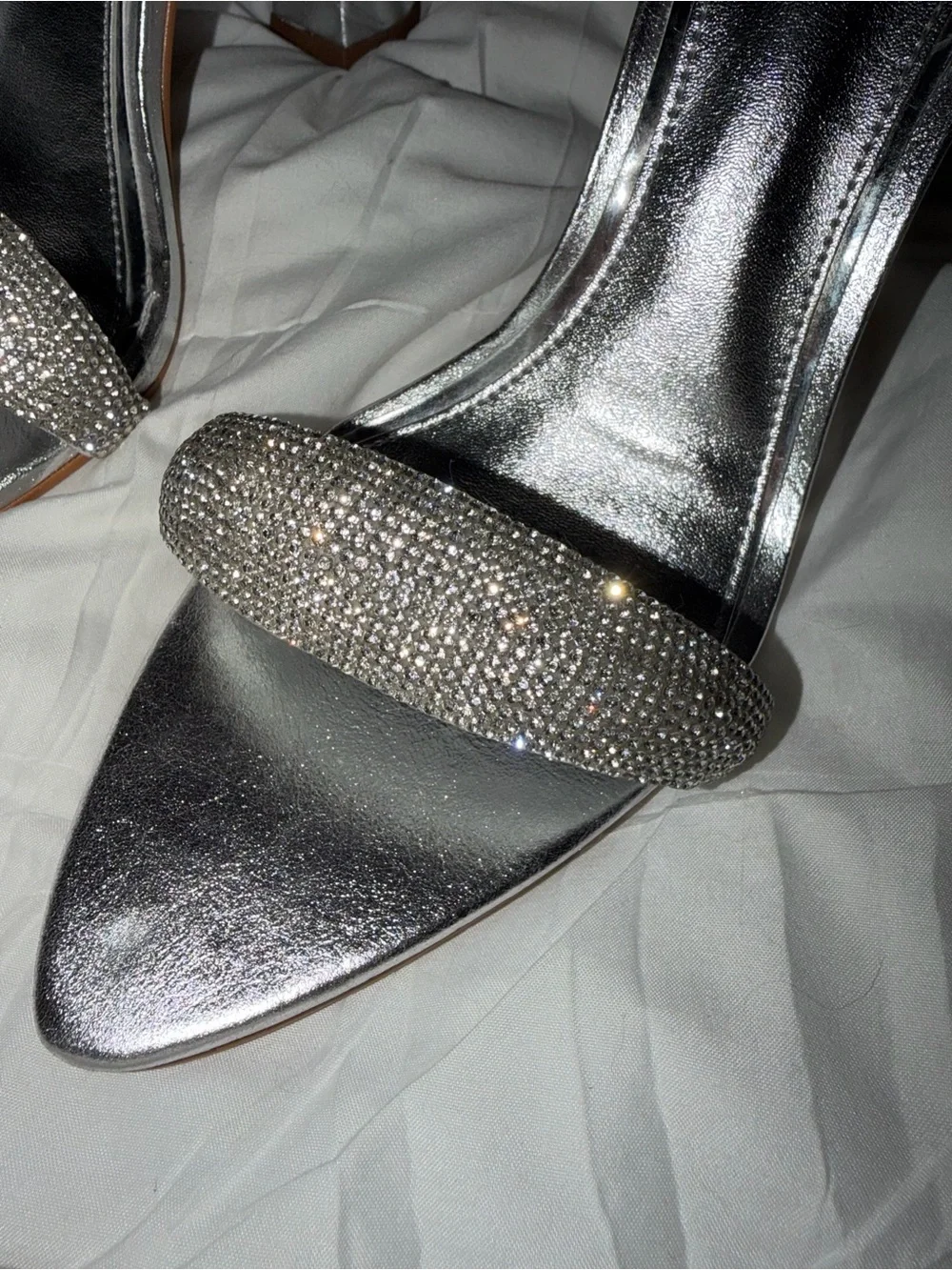 N/A sandals silver heel